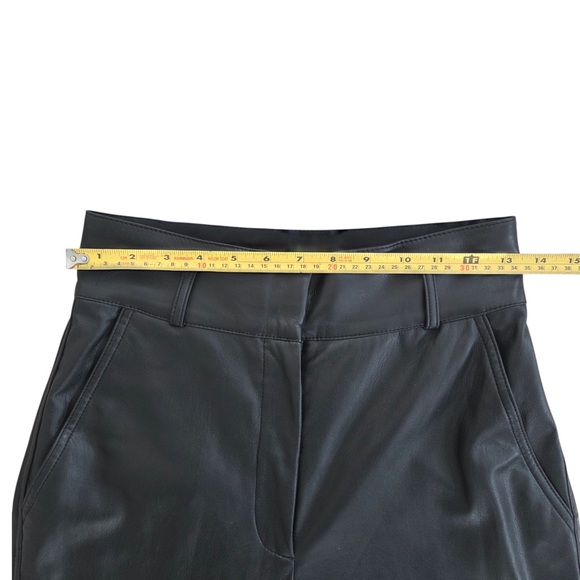 Aritzia Babaton Belted Pant Black Size 2 NO BELT vegan leather - Picture 8 of 12